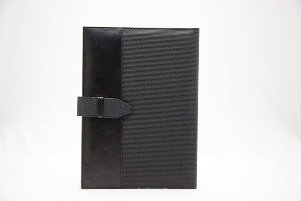 Porte-documents Ancien En Cuir Poinçonné – Motifs 22 Carats – Rare